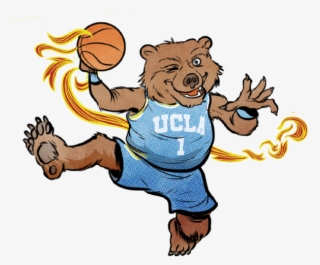 Ucla Is Back On The Marquee - Ucla Mascot With Basketball #5687616