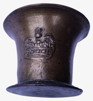 17th Century Bronze Mortar & Pestle With Royal Crown - 17th Century #5689827