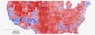 When Reality Is Hard To Accept - 2016 Election County Map #5691754
