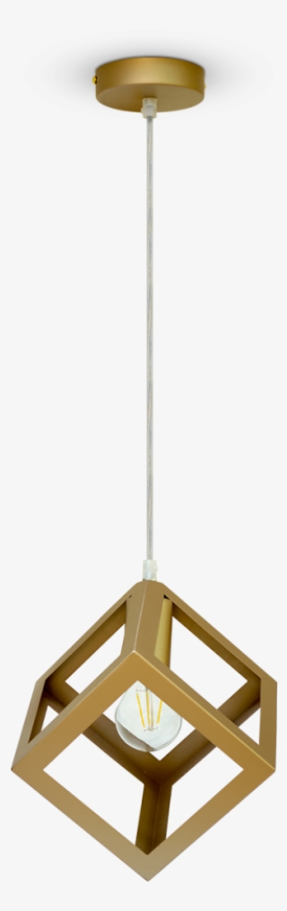 Lampe Suspendue Géo Rhombe Champagne Gold 1mt E27 Ф250mm #5692958