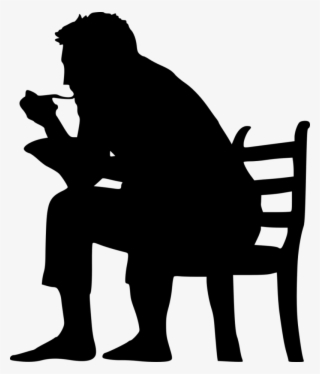 Sitting In Chair Silhouette - Portable Network Graphics #5693117