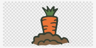 Carrot Garden Clipart Community Gardening Clip Art - Drawing Carrot In The Ground #5693860