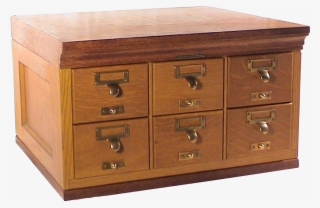 Oak 6 Drawer Card File Cabinet By Library Bureau - Drawer #5696337