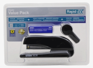 Stapler Rapid E26 H/strip Black Value Pack #5696714