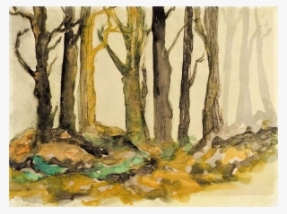 Mysterious Forest Painting Chairish - Watercolor Painting #5697167