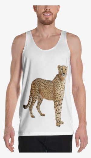 Cheetah Print Unisex Tank Top - Big Flash Cards Animals #570001
