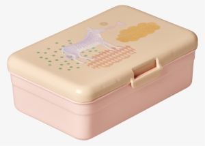 Large Lunchbox With Animal Print Soft Pink Png Lunchbox - Rice Mädchen Brotdose Zebra Rosé #570389
