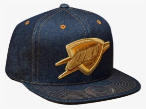 Mitchell & Ness Oklahoma City Thunder Dark Denim Snapback - Baseball Cap #572019