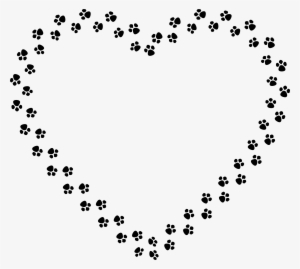 Clip Art Library Download Clipart Prints Heart Mark - Patinhas De Cachorro Coração #572429