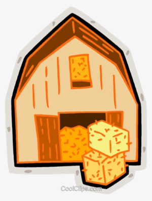 Barn, Hay Bales, Farm Royalty Free Vector Clip Art - Clip Art #572976