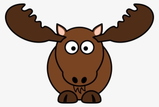 Deer Mammal Moose Antler Animal Brown Funn - Clipart Moose #573182