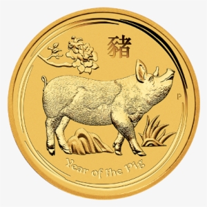 Gold Coin "year Of The Pig\ - Perth Mint 2019 Lunar Pig #573211