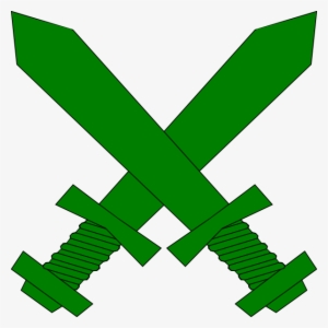 How To Set Use Green Crossed Swords Clipart #573364