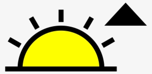 Sunrise Clipart Transparent - Summer Black And White Emoji #574670