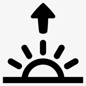 It's A Sun Peaking Halfway Up Over The Horizon - Sunrise Icon Png #574697