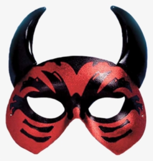 Black And Red Venetian Devil Mask With Moulded Horns - Devil Mask Png #575432