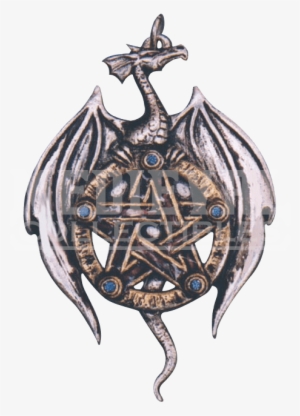 Earth Dragon Pentacle Necklace - "earth Dragon Pentacle Necklace" #575589