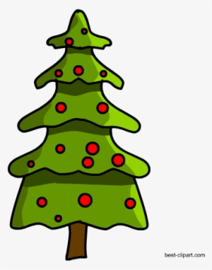 Christmas Tree With Red Lights Clip Art - Clip Art #576039
