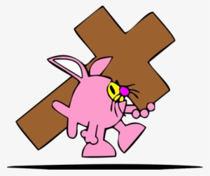 Easter Bunny Cross - Easter Bunny Carrying A Cross #576208