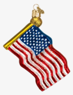 American Flag - Old World Christmas Star-spangled Banner Glass Ornament #576333