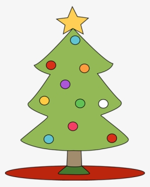 Christmas Tree On Red Tree Skirt - Front Clipart #577022