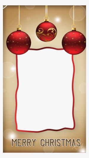 Christmas Frame With Red Christmas Ball - Transparent Christmas Photo Frame #577406