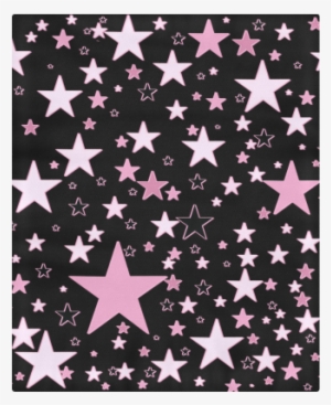 Pink Stars Duvet Cover 86"x70" - Star #577468