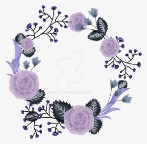 Clip Art Transparent Library Wip By Spnick On Deviantart - Purple Flower Wreath Png #577515