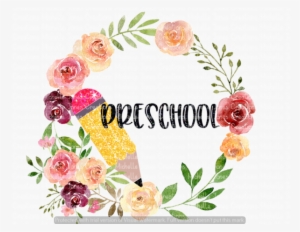 School Floral Wreath With Pencil - Floribunda #578011