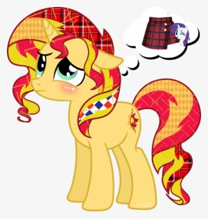 Hisakimi, Blushing, Floppy Ears, Mane, Newspaper, Plaid, - My Little Pony Sanset #578325