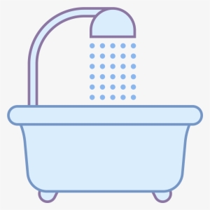 This Icon Is A Picture Of A Shower And Tub - Bathtub #578985