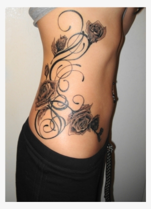Lung Cancer Ribbon Tattoo Designs I19 - Side Tattoos For Girls #579263