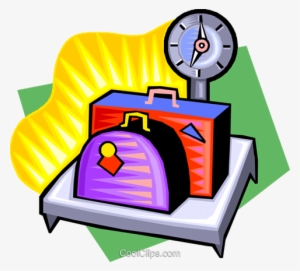 Weight Scale With Luggage Royalty Free Vector Clip - Permalink #579388