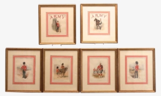Set Of Six Nicely Matted British Military Lithographs #5700288