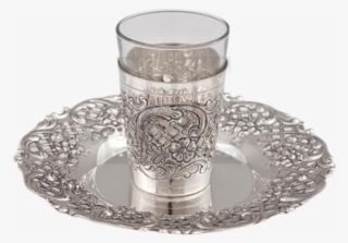 Silver And Glass Kiddush Cup #5700930