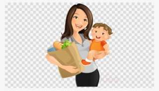 Mom And Son Png Clipart Mother Clip Art - Mother With Baby Clip Art #5702911
