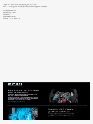 Logitech G29 Driving Force Racing Wheel (ps4, Ps3 & #5703658