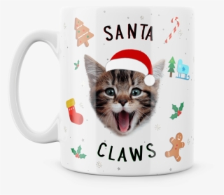 Santa Claws Mug Cat Face - Mee Ing Of Life Punny Animal #5703881