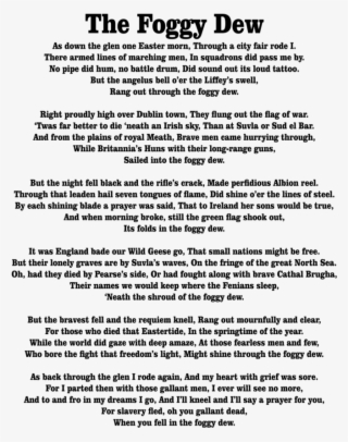 The Foggy Dew Lyrics T-shirt - Document #5705262