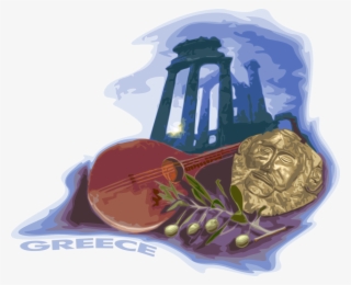 Vector Illustration Of Greece Postcard Design With - Illustration #5705338