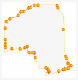 A Map Of Putnam With A Yellow-orange Glow Border And - Circle #5705974
