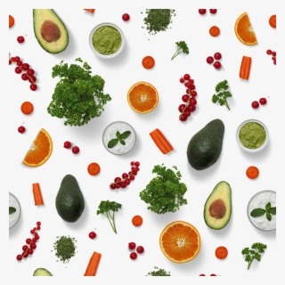 Handpainted Avocado Orange Background Png Transparent - Food #5706192