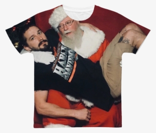 Shia Labeouf With Santa ﻿classic Sublimation Adult - Santa Claus #5707034