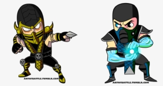 Scorpion And Sub Zero By Baronbattle On - Scorpion Vs Sub Zero Png #5707303