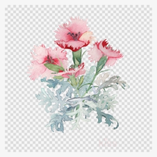 Watercolor Flower Png Clipart Watercolour Flowers Watercolor - Watercolour Carnations Flowers #5708372
