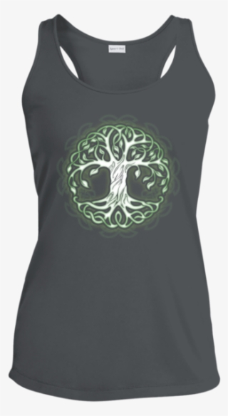 Yggdrasil Tree Ladies Racerback Moisture Wicking Tank #5709453
