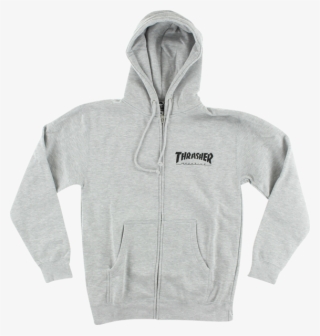 Thrasher Zip Up Logo Hoodie - Sweatshirt #5710304