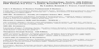 E Commerce Business Technology Society 4th Edition - Electronic Business #5712858