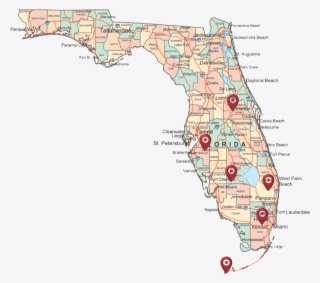 Flmed-1 - Florida State On A Map #5713330