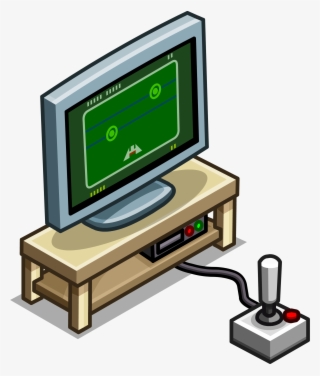 Gray Tv Stand Sprite 050 - Tv On Stand Clipart #5714839